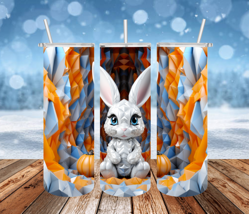 Cute Halloween Bunny 3D Tumbler