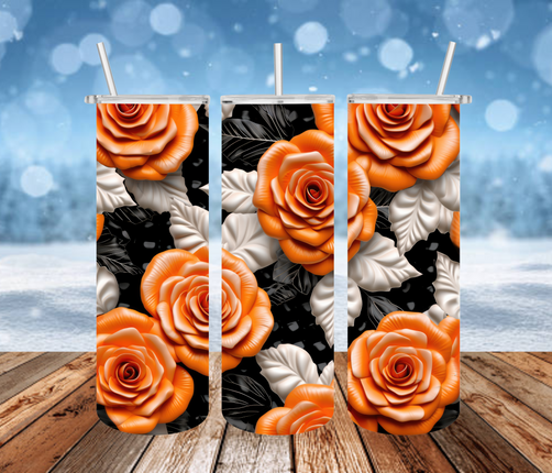 Orange Roses 3D Tumbler