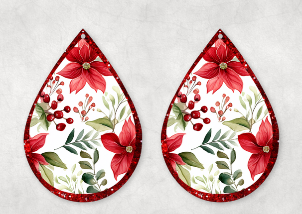 Poinsettia Earrings