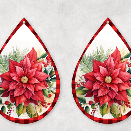 Poinsettia Earrings