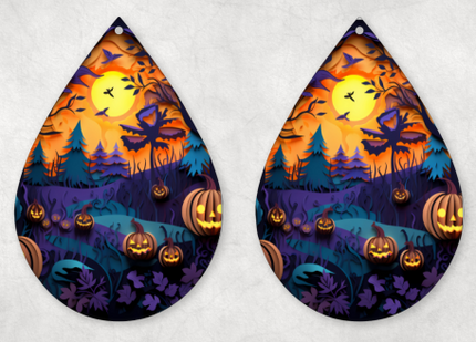 Halloween Teardrop Earrings - 31 Designs