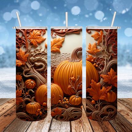 Pumpkin Patch 3D Tumbler