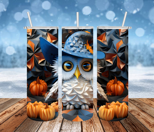 Halloween Owl 3D Tumbler