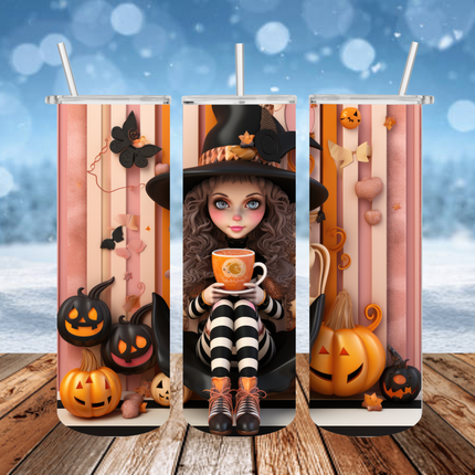 Pumpkin Spice Witch 3D Tumbler