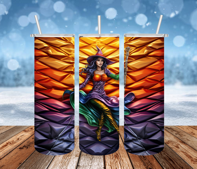 Rainbow Witch 3D Tumbler