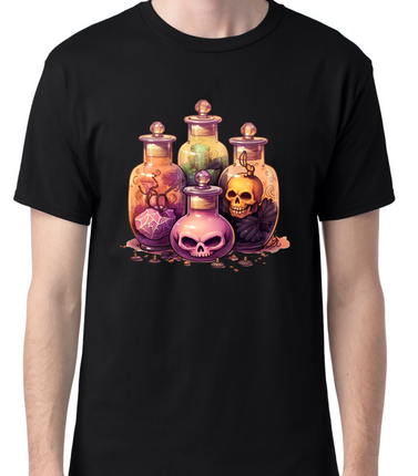 Spooky Witchy Potion Bottles T-Shirt