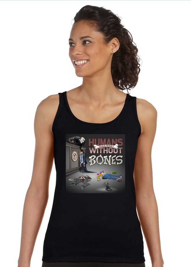 Humans Without Bones Ladies Fitted Tank Top