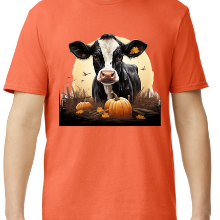 Cow in a Pumpkin Patch T-Shirt